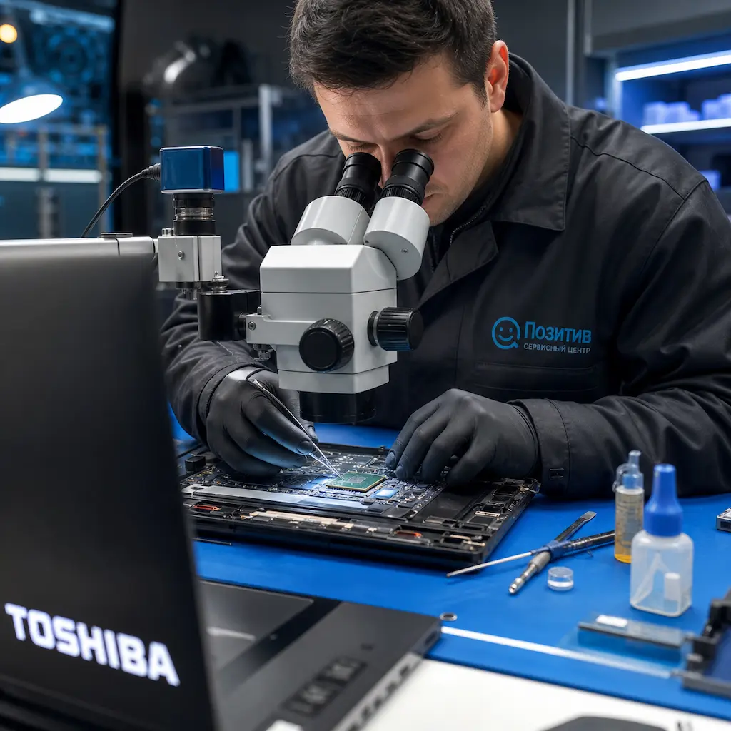 Замена видеокарты ноутбука Toshiba в Санкт-Петербурге