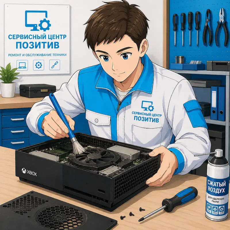 Чистка игровой приставки от пыли и замена термопасты в Санкт-Петербурге
