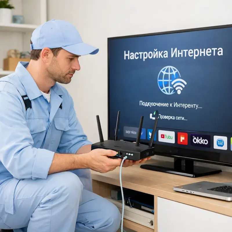 Настройка интернета на телевизоре в Санкт-Петербурге