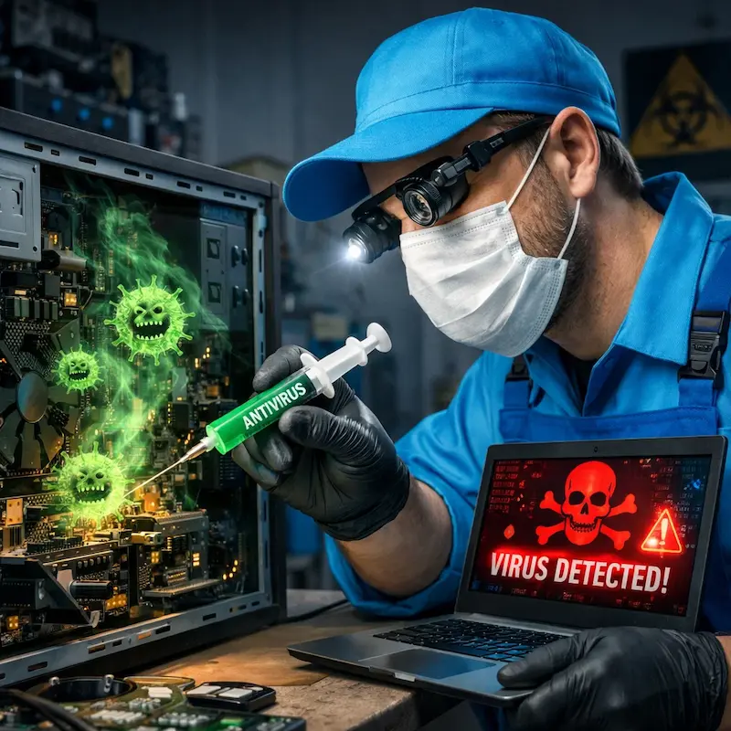 Лечение компьютера от вирусов в Санкт-Петербурге на дому